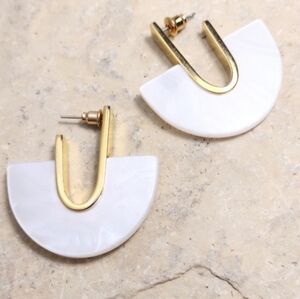 J.Crew Made-in-Italy Marbled Resin Fan Earrings